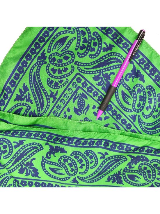 Vintage Wesley Simpson Scarf Silk Floral Paisley Green Blue 31\